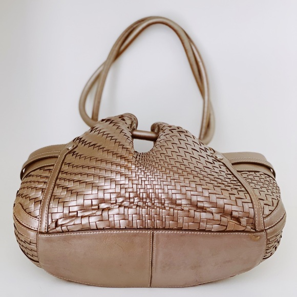 Cole Haan Genevieve Leather Saddle Tote Hand Bag - Picture 5 of 8